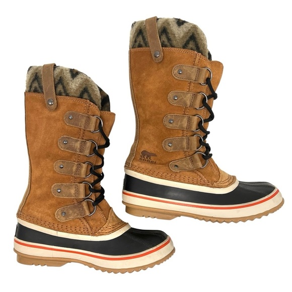 Sorel Joan of Arctic Chevron Knit Lace-Up Waterproof Winter Boots Women’s 6 - Picture 11 of 16